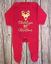 Load image into Gallery viewer, First Christmas Romper/Bib Set - Boy