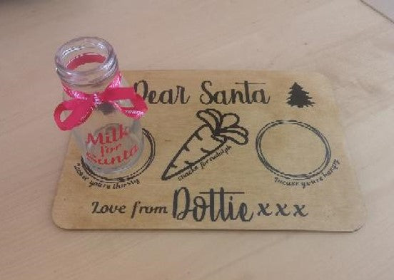 Santa's Christmas Eve Treat Plate and Milk